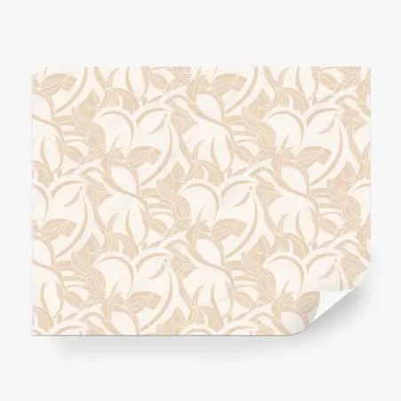 Papier peint motif feuillage beige délicat – Wallnifity®