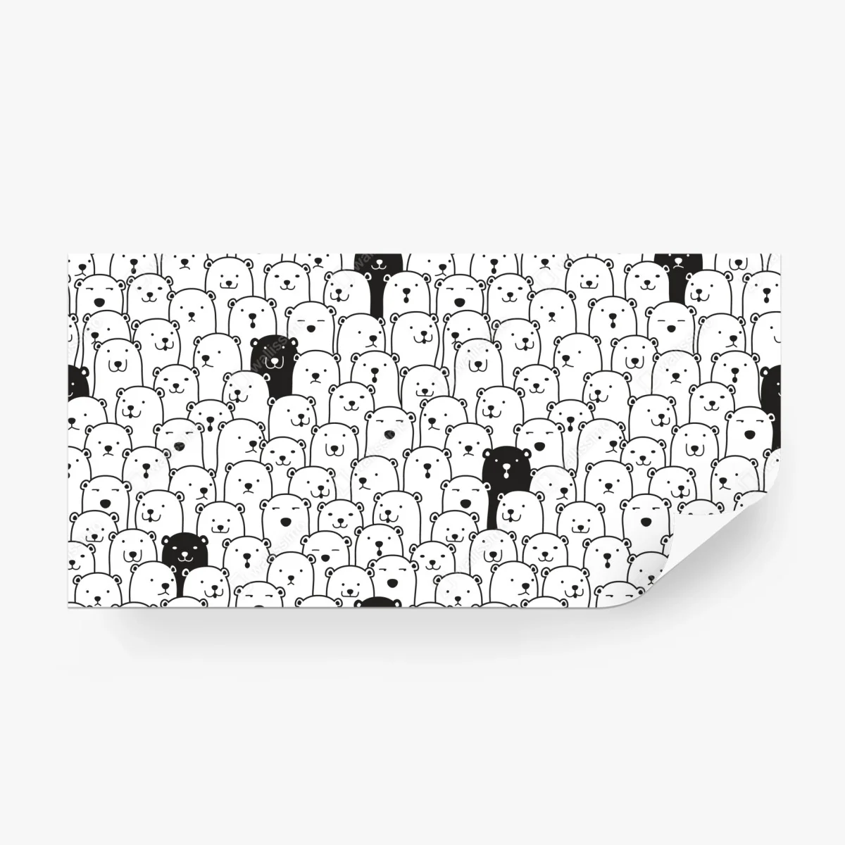 Papier peint nuée d'ours mignons noir et blanc – Wallnifity® Papier peint nuée d'ours mignons noir et blanc – Wallnifity®