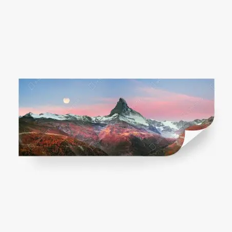 Papier peint Cervin au clair de lune, automne à Zermatt – Wallnifity®