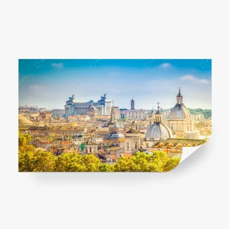 Papier peint panorama historique de Rome au coucher de soleil – Wallnifity®