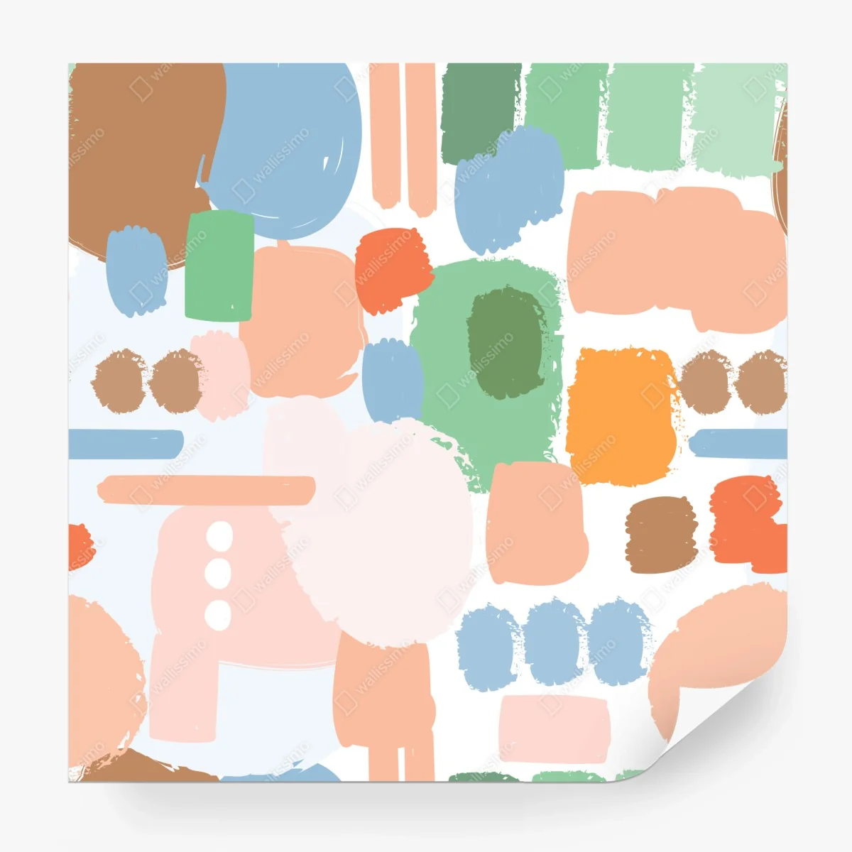 Papier peint composition abstraite de coups de pinceau pastel – Wallnifity® Papier peint composition abstraite de coups de pinceau pastel – Wallnifity®