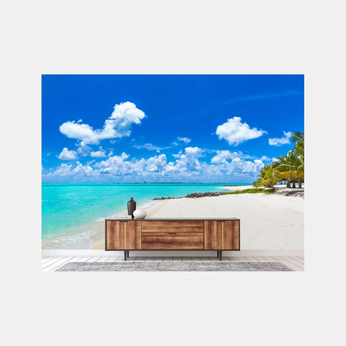 Papier peint panorama de plage tropicale aux Maldives – Wallnifity® Papier peint panorama de plage tropicale aux Maldives – Wallnifity®