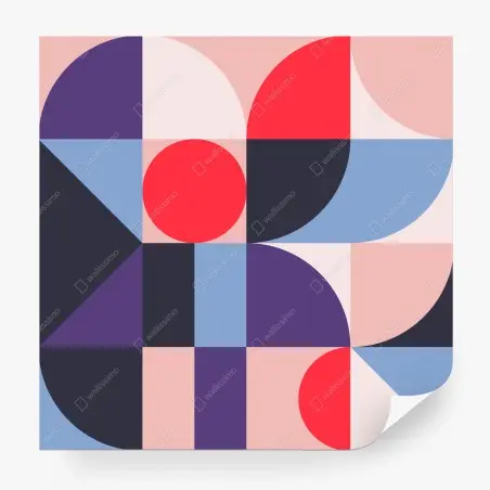 Papier peint composition géométrique colorée – Wallnifity®