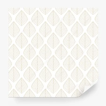 Papier peint motif feuilles dorées minimaliste – Wallnifity®