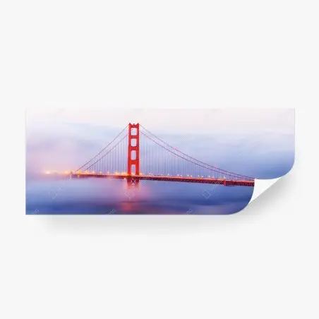 Papier peint pont emblématique de San Francisco dans la brume – Wallnifity®