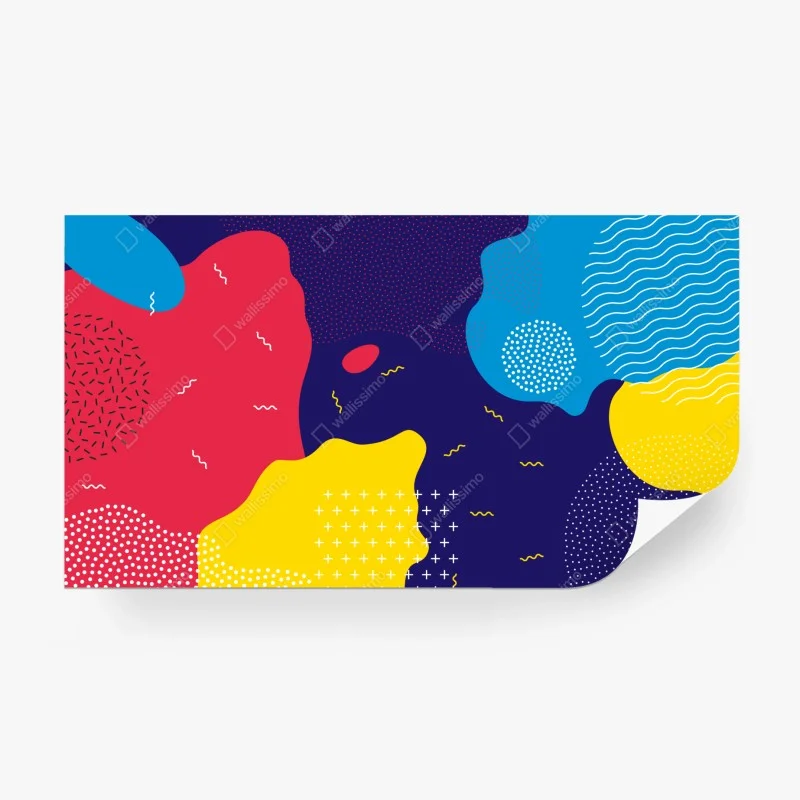 Papier peint composition abstraite pop art colorée – Wallnifity® Papier peint composition abstraite pop art colorée – Wallnifity®