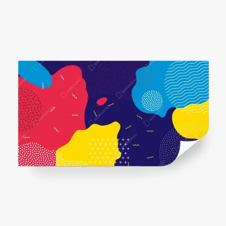 Papier peint composition abstraite pop art colorée – Wallnifity®