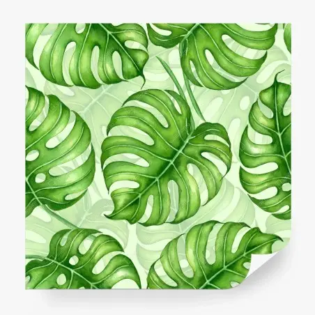 Papier peint motif tropical de feuilles de monstera – Wallnifity®