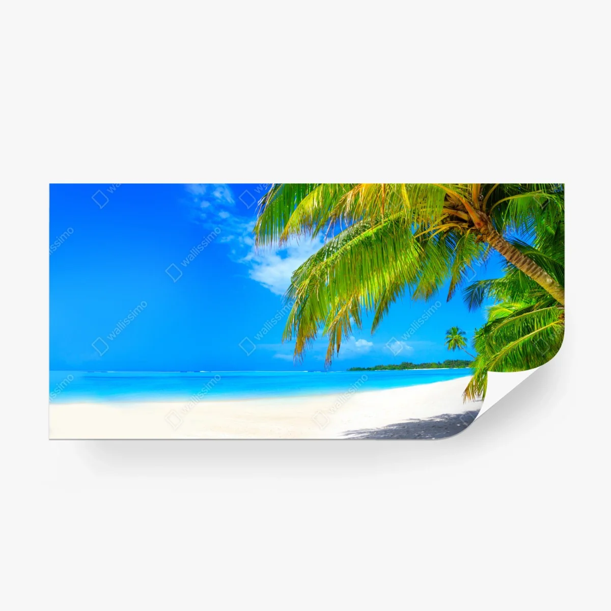 Papier peint plage paradisiaque aux cocotiers – Wallnifity® Papier peint plage paradisiaque aux cocotiers – Wallnifity®