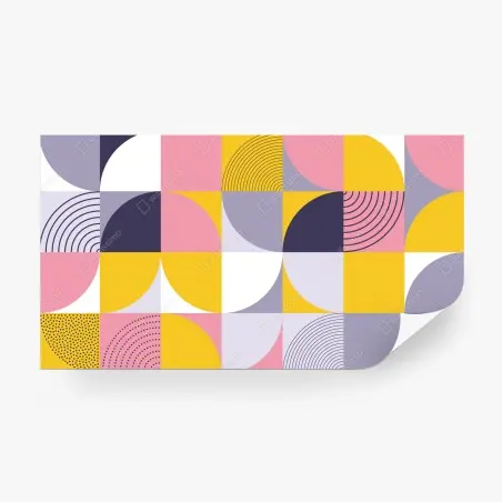 Papier peint composition géométrique pastel et solaire – Wallnifity®