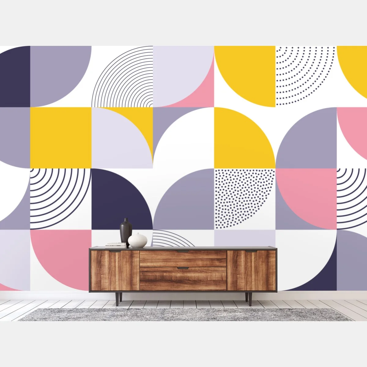 Papier peint composition géométrique pastel moderne – Wallnifity® Papier peint composition géométrique pastel moderne – Wallnifity®