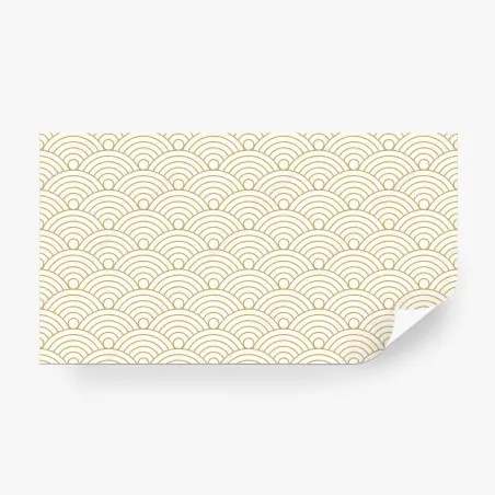 Papier peint motif de vagues japonaises dorées – Wallnifity®