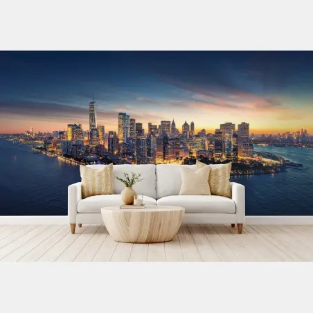 Papier peint panorama de New York au lever du soleil – Wallnifity®