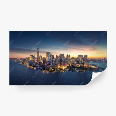 Papier peint panorama de New York au lever du soleil – Wallnifity®