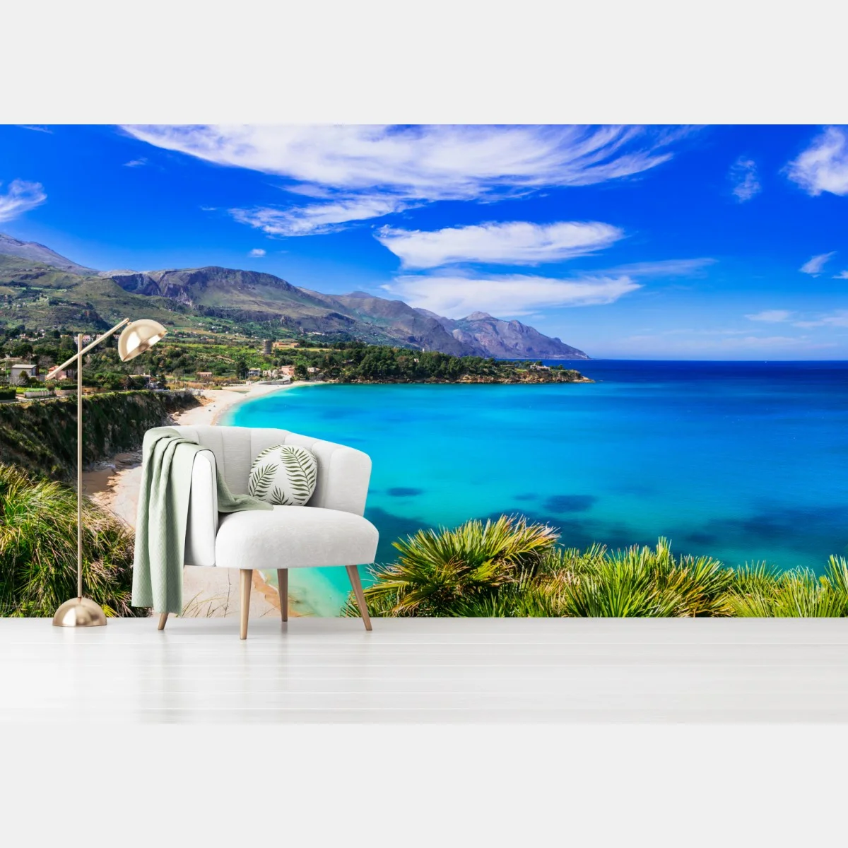 Papier peint paysage côtier aux eaux turquoises et plages de sable – Wallnifity® Papier peint paysage côtier aux eaux turquoises et plages de sable – Wallnifity®