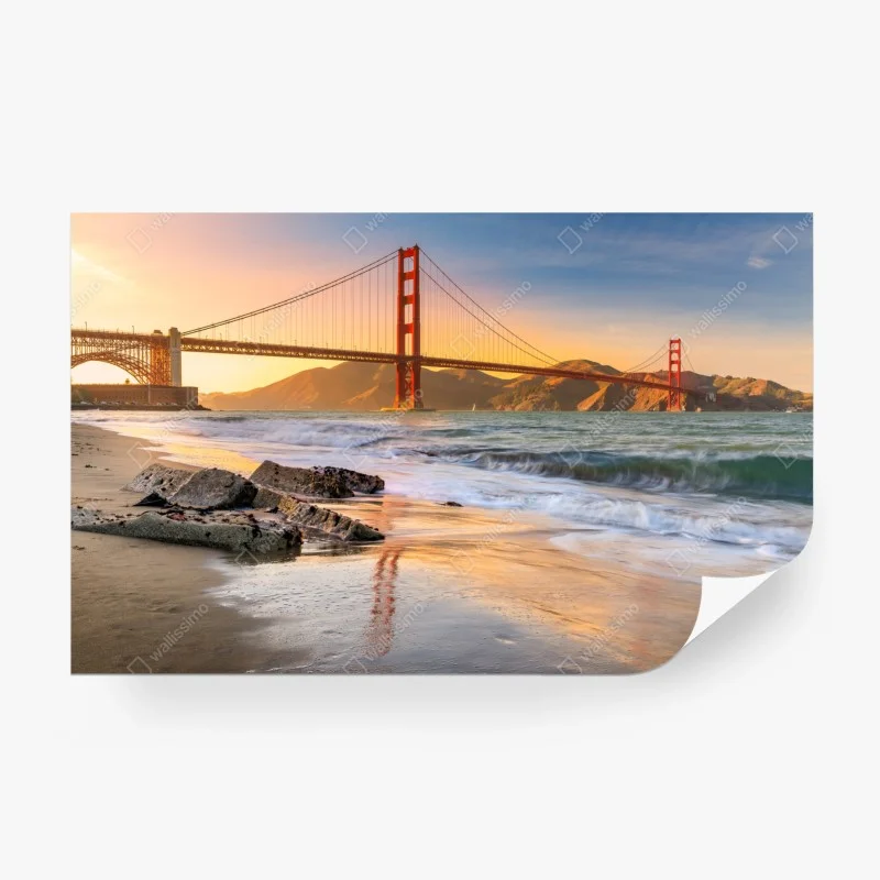Papier peint pont du Golden Gate à San Francisco au coucher de soleil – Wallnifity® Papier peint pont du Golden Gate à San Francisco au coucher de soleil – Wallnifity®