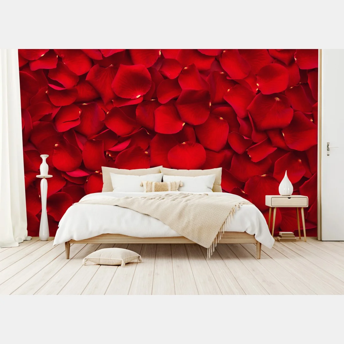 Papier peint mosaïque de pétales de rose rouges – Wallnifity® Papier peint mosaïque de pétales de rose rouges – Wallnifity®