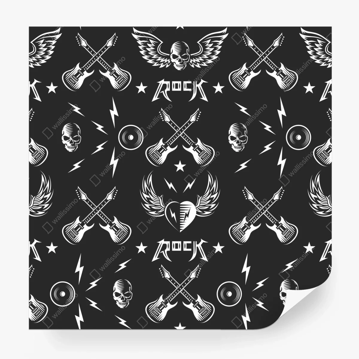 Papier peint motif rock vintage noir et blanc – Wallnifity® Papier peint motif rock vintage noir et blanc – Wallnifity®
