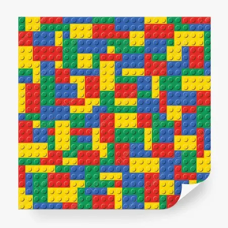 Papier peint motif de briques colorées pour décoration murale – Wallnifity®