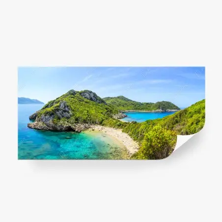 Papier peint crique turquoise ensoleillée – Wallnifity®