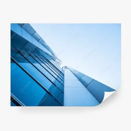Papier peint élan vertical : façade en verre moderne – Wallnifity®
