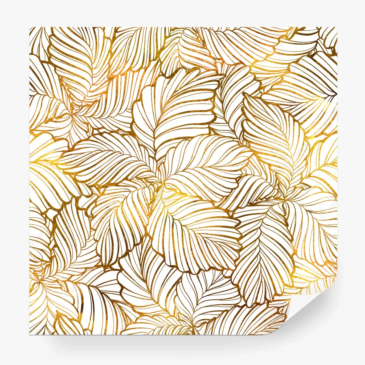 Papier peint motif feuilles tropicales dorées – Wallnifity® Papier peint motif feuilles tropicales dorées – Wallnifity®