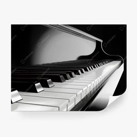 Papier peint élégance du piano en noir et blanc – Wallnifity®