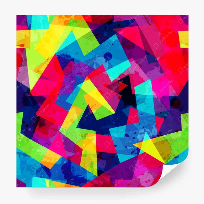 Papier peint explosion géométrique multicolore – Wallnifity® Papier peint explosion géométrique multicolore – Wallnifity®