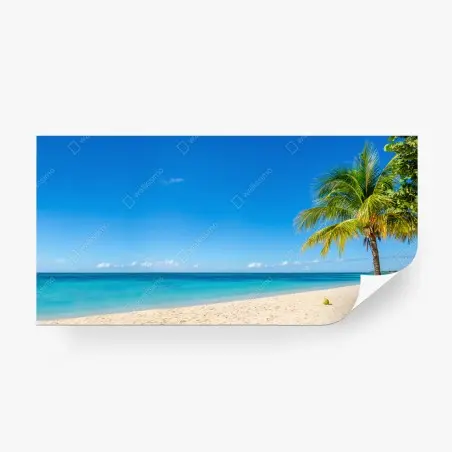 Papier peint plage tropicale aux eaux turquoises – Wallnifity®