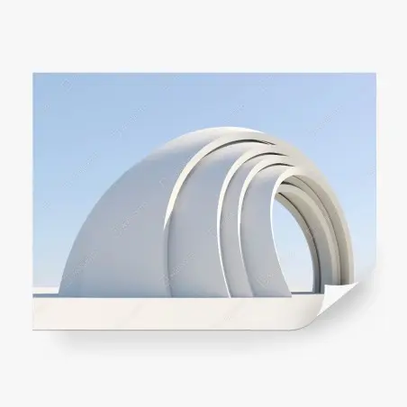 Papier peint arches blanches minimalistes – Wallnifity®