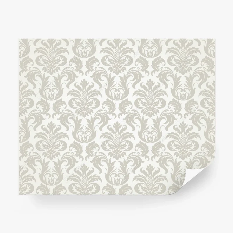 Papier peint motif damassé baroque beige et crème – Wallnifity® Papier peint motif damassé baroque beige et crème – Wallnifity®