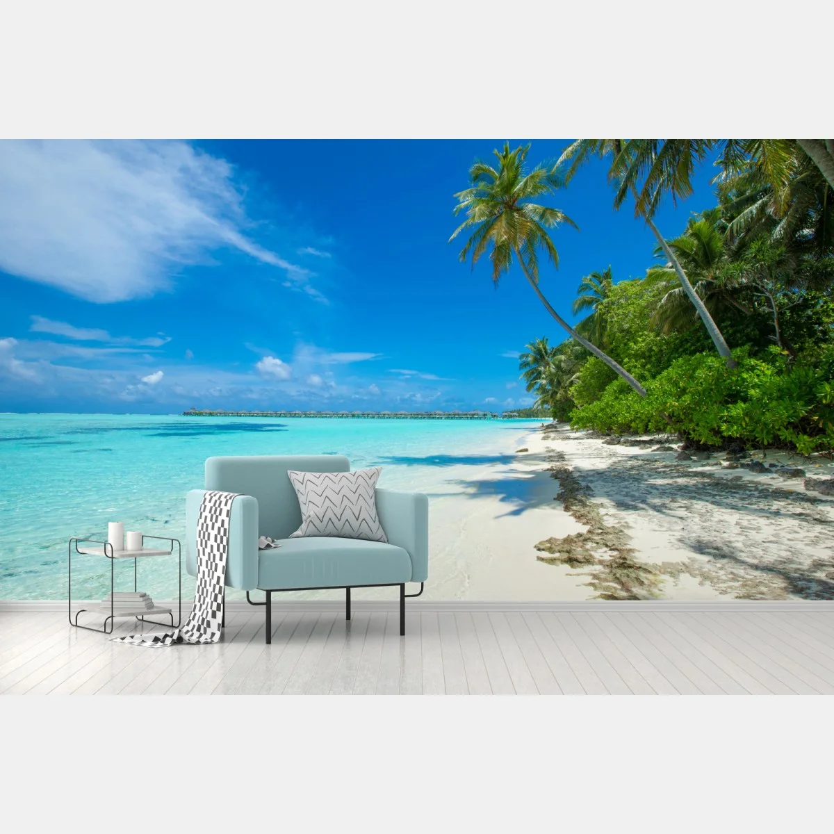 Papier peint île tropicale des Maldives au sable blanc – Wallnifity® Papier peint île tropicale des Maldives au sable blanc – Wallnifity®