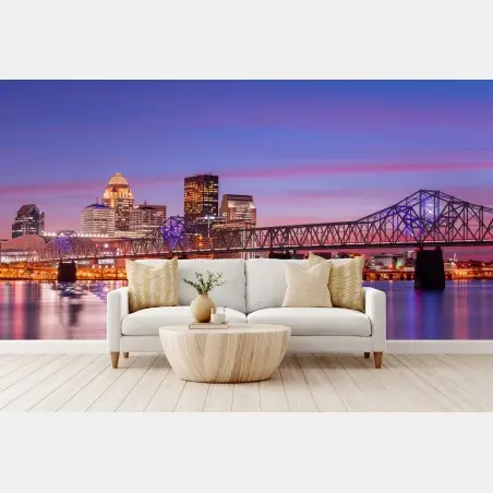 Papier peint horizon au crépuscule de Louisville – Wallnifity®