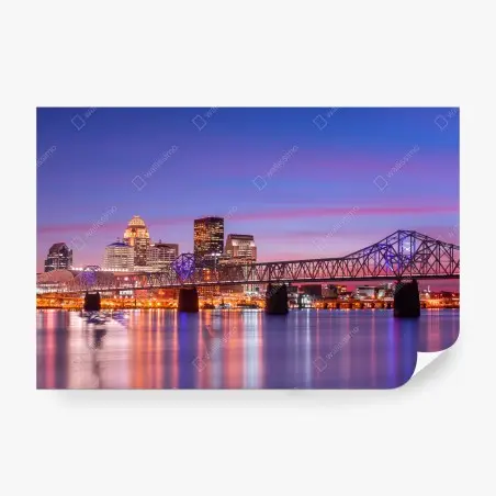 Papier peint horizon au crépuscule de Louisville – Wallnifity®