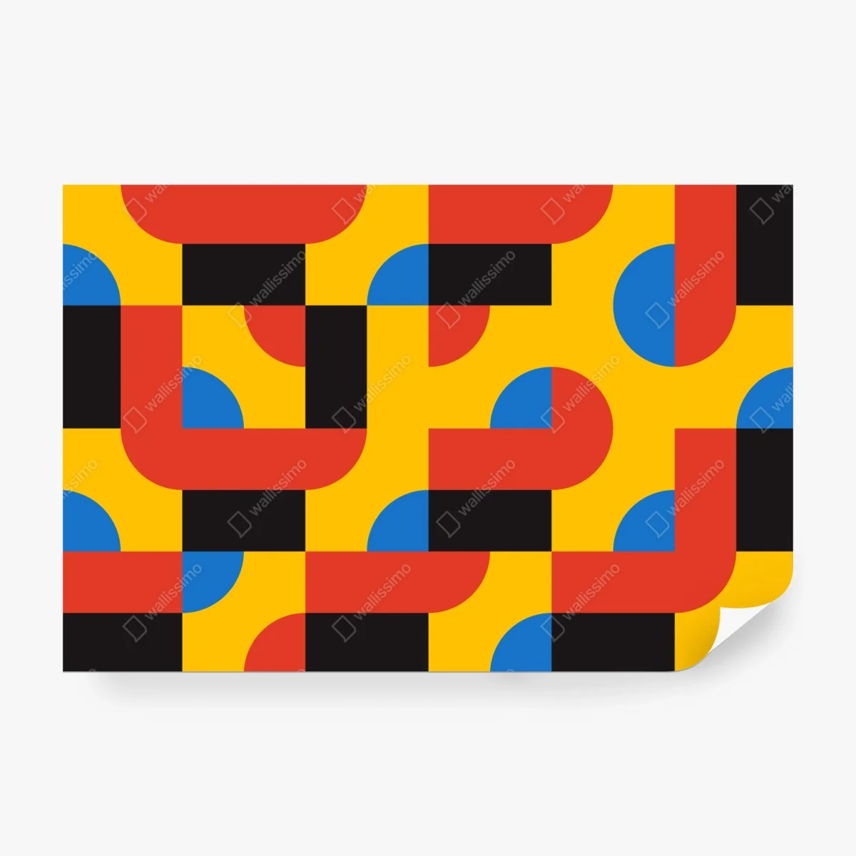 Papier peint motif géométrique vibrant aux formes arrondies – Wallnifity® Papier peint motif géométrique vibrant aux formes arrondies – Wallnifity®