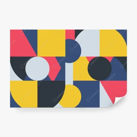 Papier peint motif géométrique coloré pour décoration murale – Wallnifity®