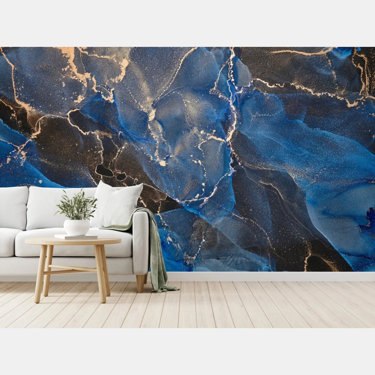 Papier peint rêverie azur et or – Wallnifity® Papier peint rêverie azur et or – Wallnifity®