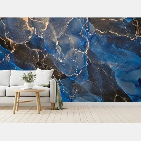 Papier peint rêverie azur et or – Wallnifity®