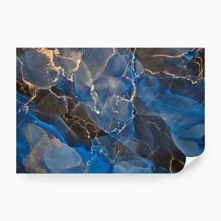 Papier peint rêverie azur et or – Wallnifity®