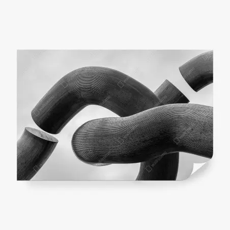 Papier peint ondes sculpturales en noir et blanc – Wallnifity®