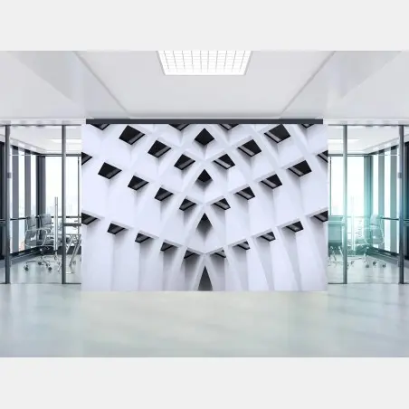 Papier peint voûte architecturale géométrique minimaliste – Wallnifity®