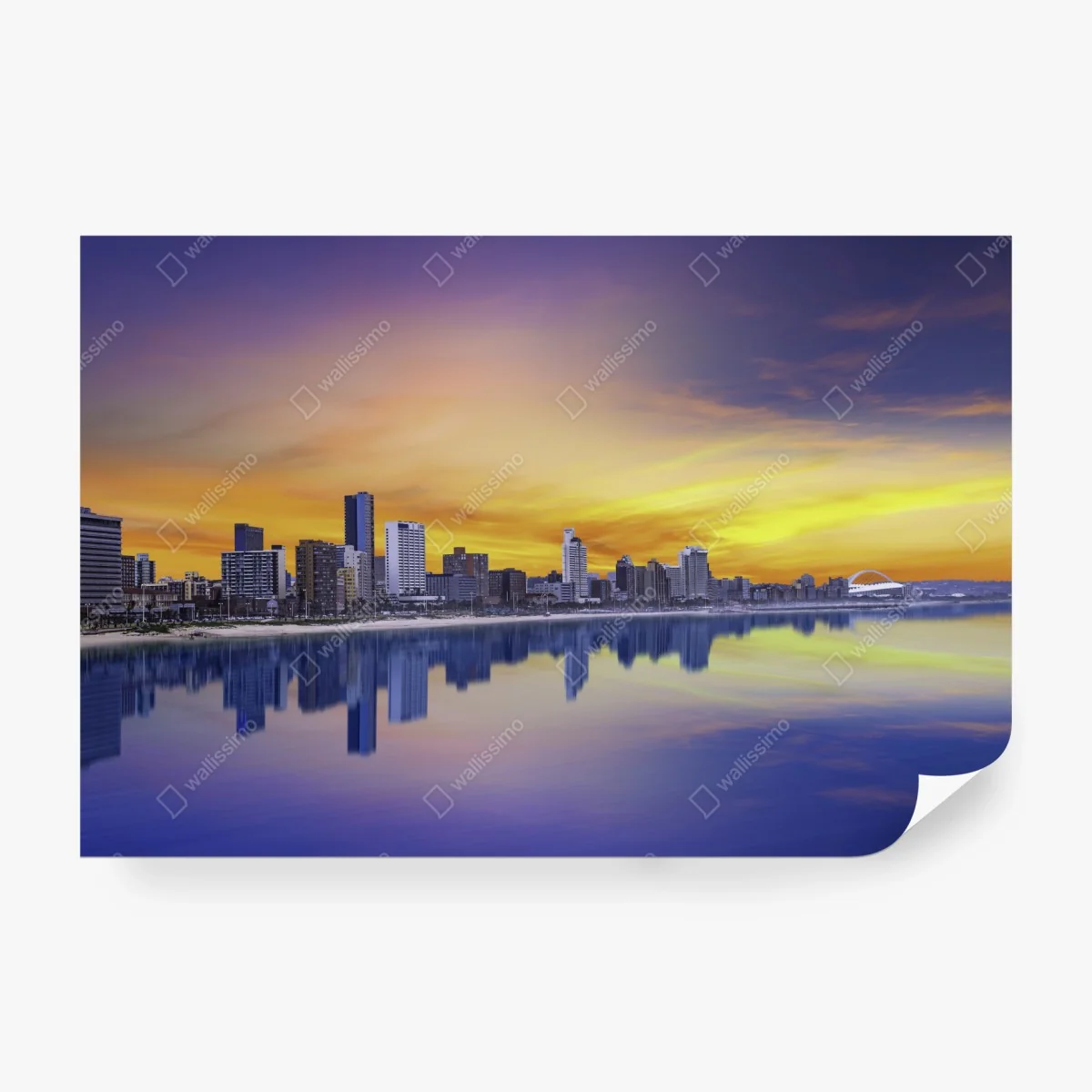 Papier peint paysage urbain de Durban au crépuscule – Wallnifity® Papier peint paysage urbain de Durban au crépuscule – Wallnifity®