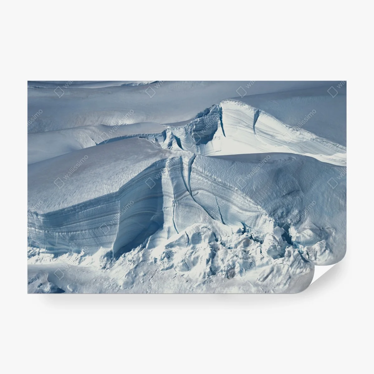 Papier peint texture de glace : panorama abstrait d'un glacier – Wallnifity®