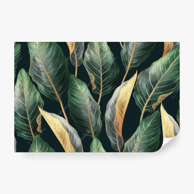 Papier peint motif tropical vintage feuilles luxuriantes – Wallnifity® Papier peint motif tropical vintage feuilles luxuriantes – Wallnifity®