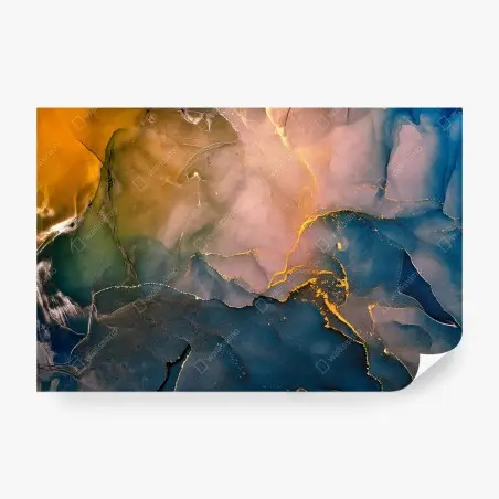 Papier peint mouvement d'encre et d'or – Wallnifity®
