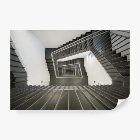 Papier peint perspective d'escalier minimaliste – Wallnifity®