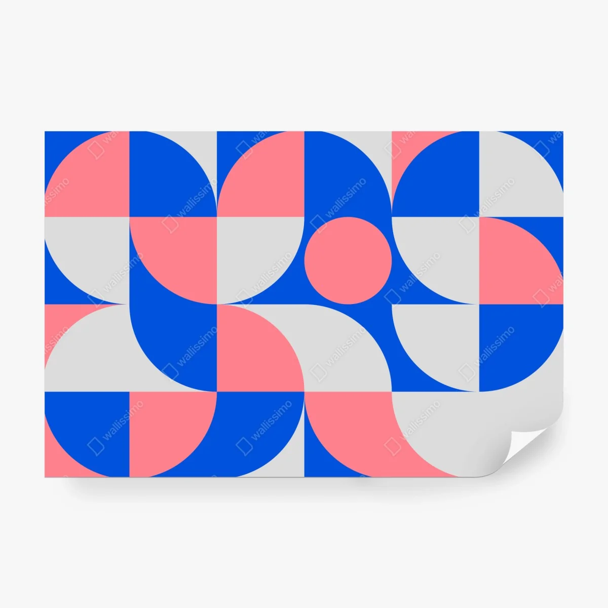 Papier peint composition géométrique scandinave en bleu et rose – Wallnifity® Papier peint composition géométrique scandinave en bleu et rose – Wallnifity®