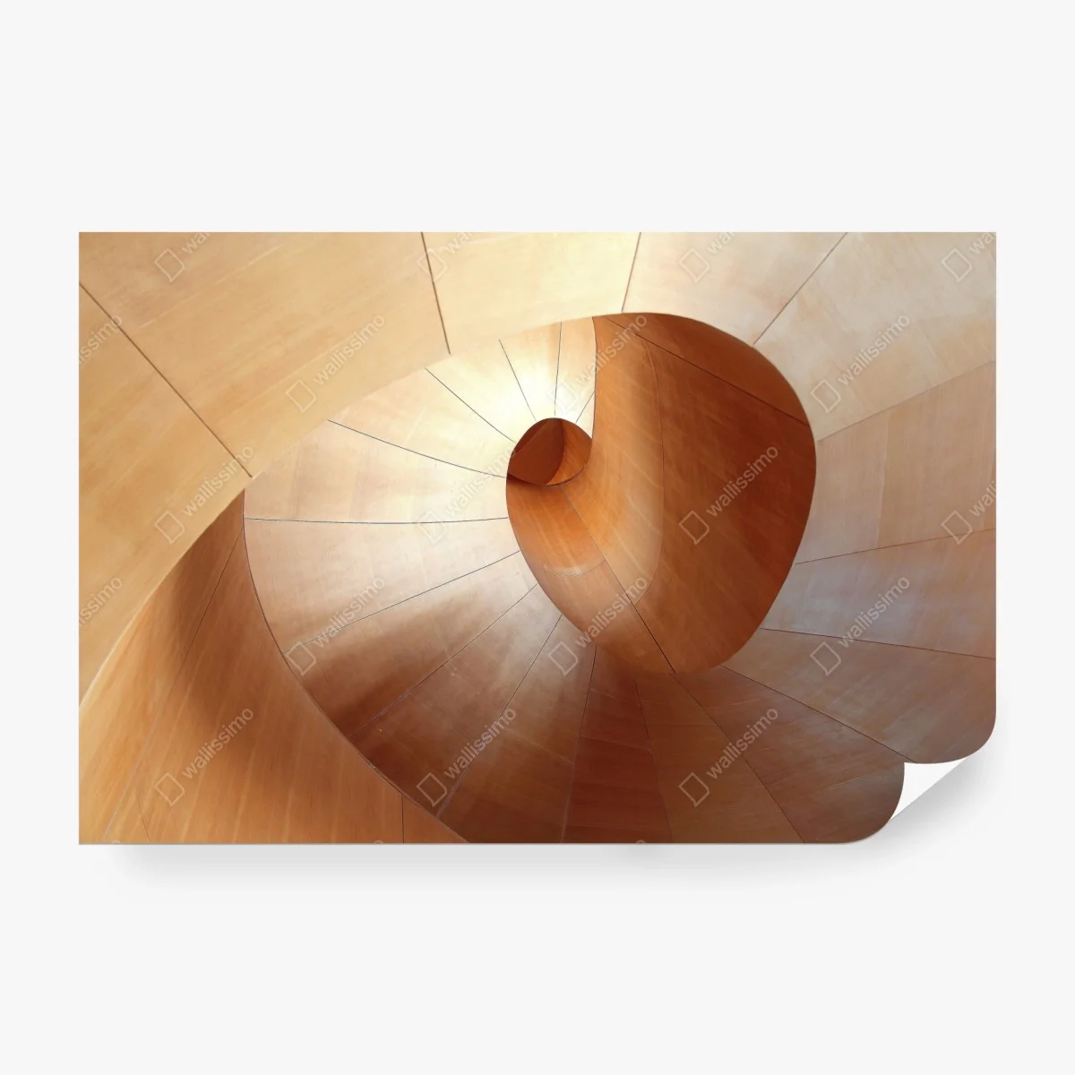 Papier peint spirale architecturale en bois – Wallnifity® Papier peint spirale architecturale en bois – Wallnifity®