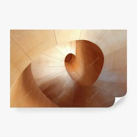 Papier peint spirale architecturale en bois – Wallnifity®