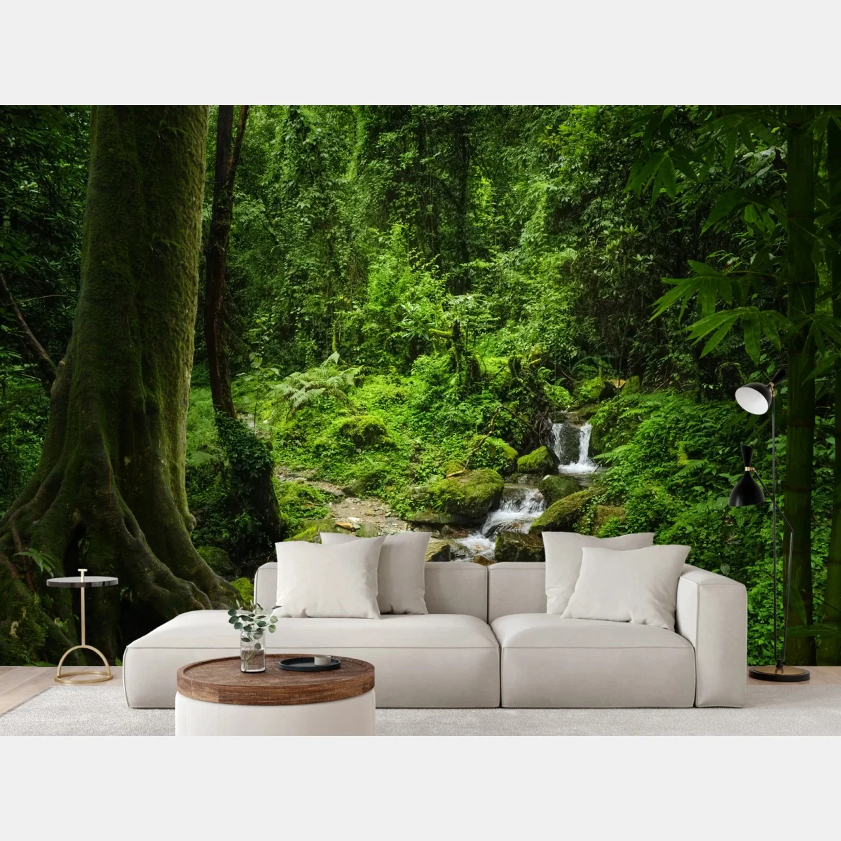 Papier peint refuge verdoyant au bord du ruisseau – Wallnifity® Papier peint refuge verdoyant au bord du ruisseau – Wallnifity®